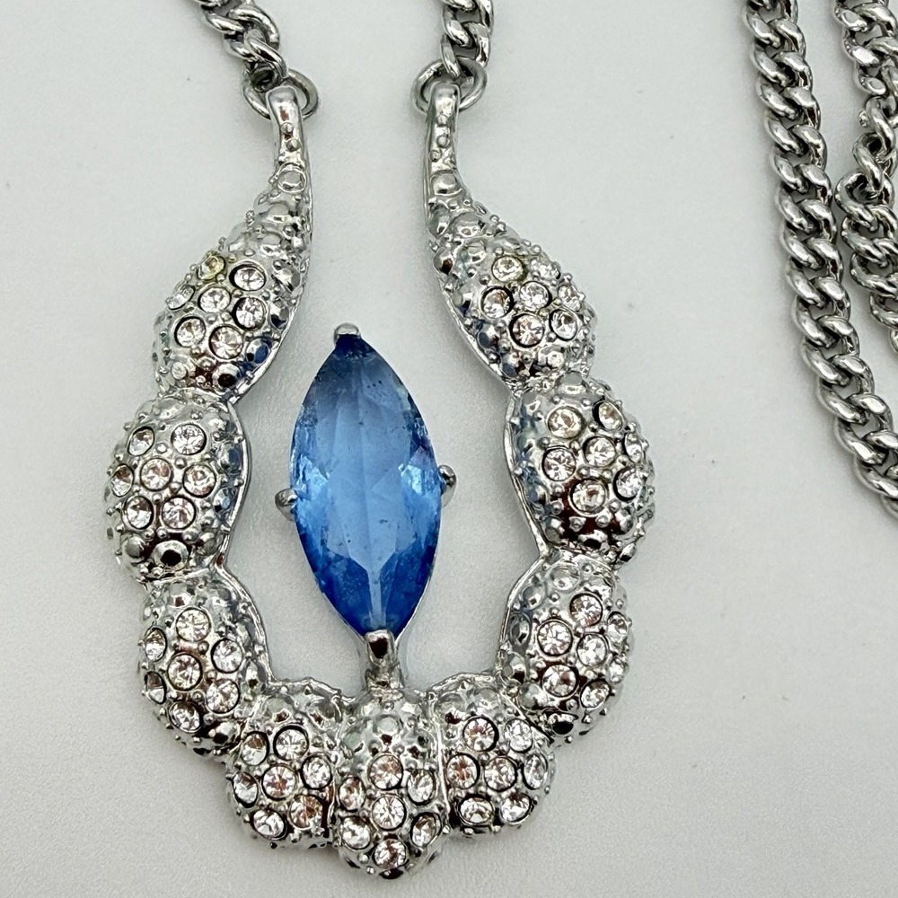 Camrose‎ & Kross JBK Blue Crystal Necklace Jackie Kennedy Sapphire Of The Sea